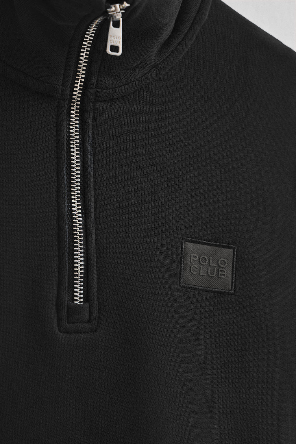 Sudadera negra de media cremallera con logo Polo Club - Image 7