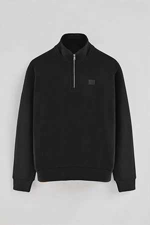 Sudadera negra de media cremallera con logo Polo Club - Image 9