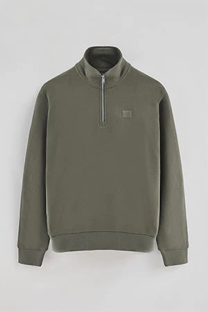 Sudadera verde militar de media cremallera con logo Polo Club - Image 9