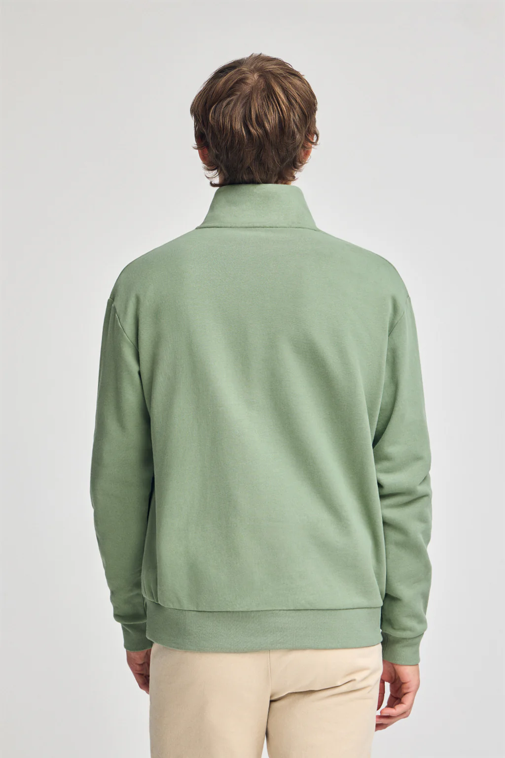 Sudadera verde jade relax de media cremallera con detalle Polo Club - Image 5