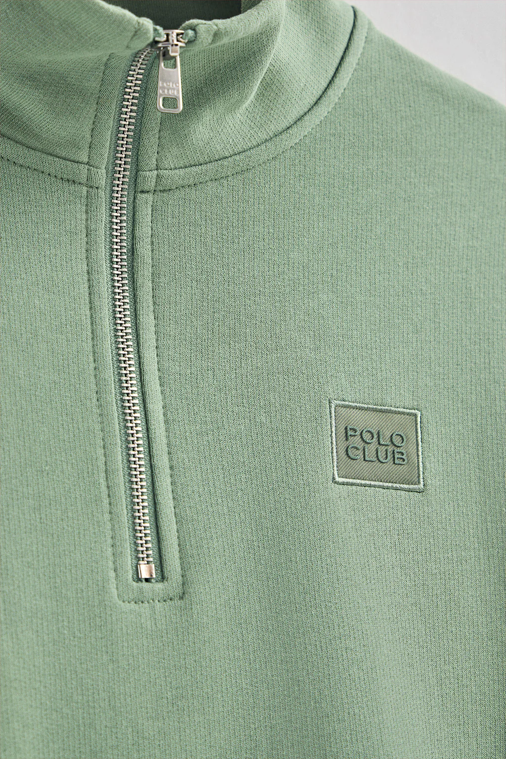 Sudadera verde jade relax de media cremallera con detalle Polo Club - Image 7