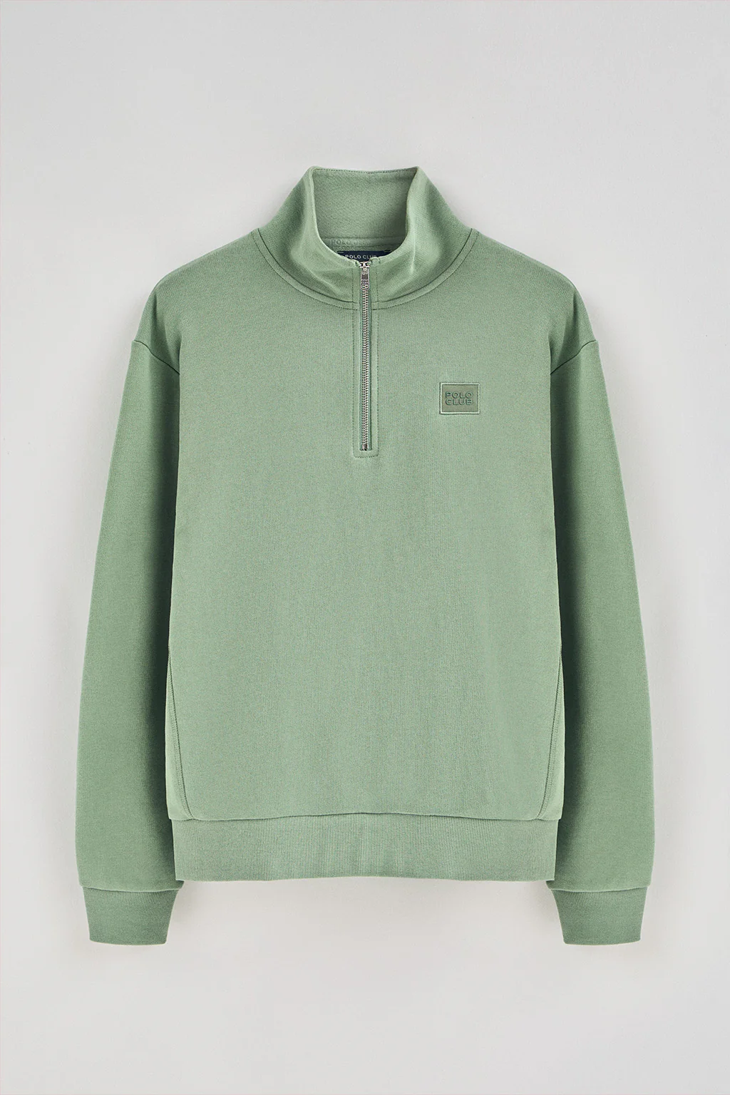 Sudadera verde jade relax de media cremallera con detalle Polo Club - Image 8