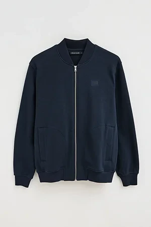 Sudadera Xin azul marino de cuello bomber y cremallera con logo Polo Club - Image 11