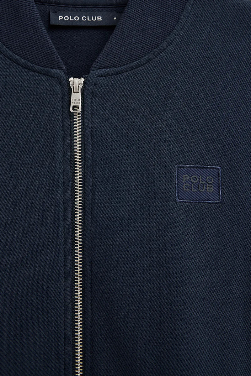 Sudadera Xin azul marino de cuello bomber y cremallera con logo Polo Club - Image 8