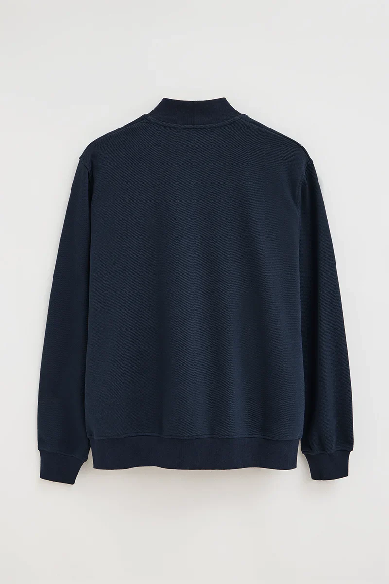 Sudadera Xin azul marino de cuello bomber y cremallera con logo Polo Club - Image 9
