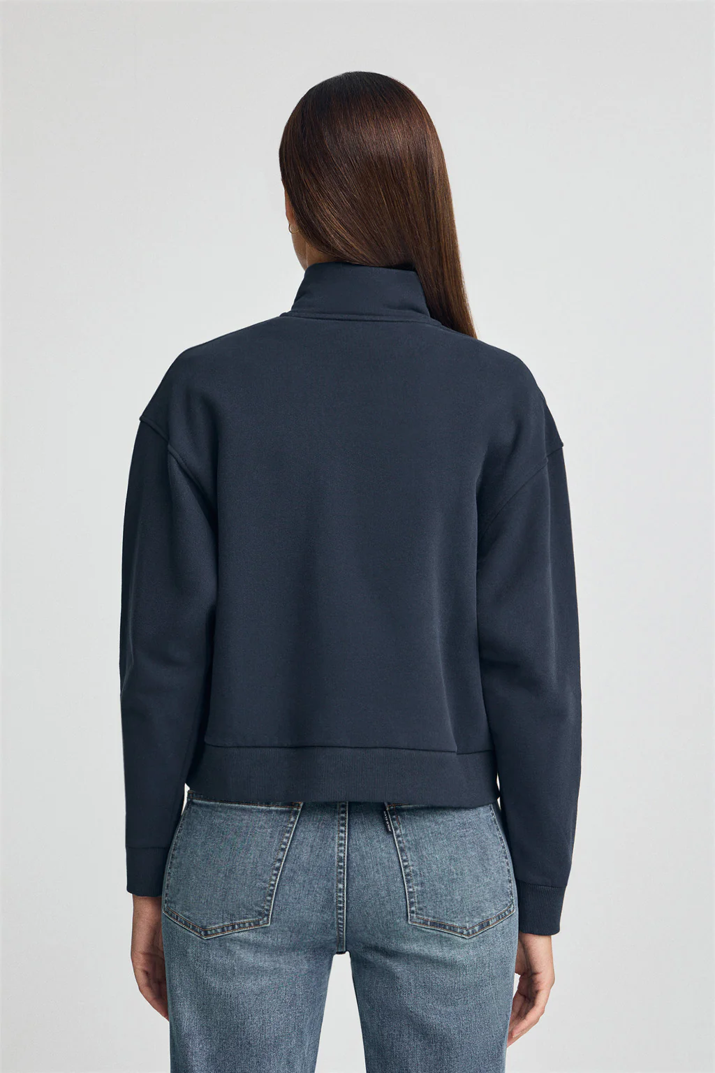 Sudadera azul marino con cuello alto y logo Established 2012 Polo Club - Image 5
