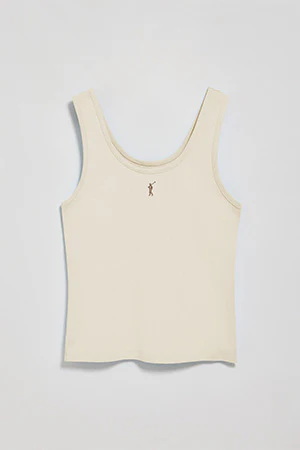 Camiseta color crudo de tirantes con bordado Rigby Go - Image 9