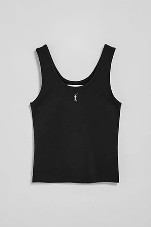 Camiseta negra de tirantes con bordado Rigby Go - Image 6