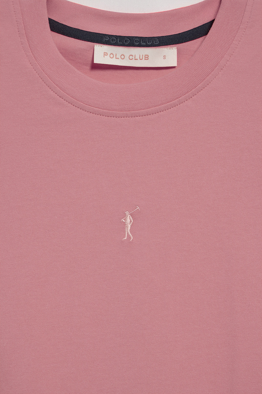 Camiseta básica rosa empolvado sin mangas y cuello redondo con logo bordado Rigby Go - Image 6
