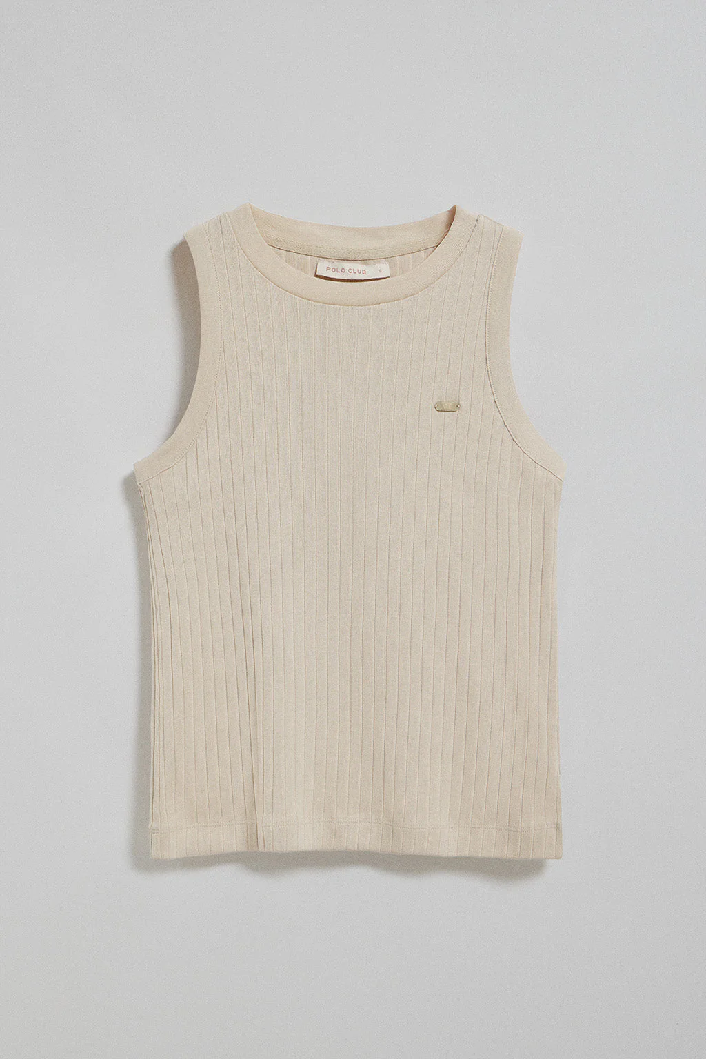 Camiseta top Tamika beige acanalada con detalle de botón nacarado Polo Club - Image 12