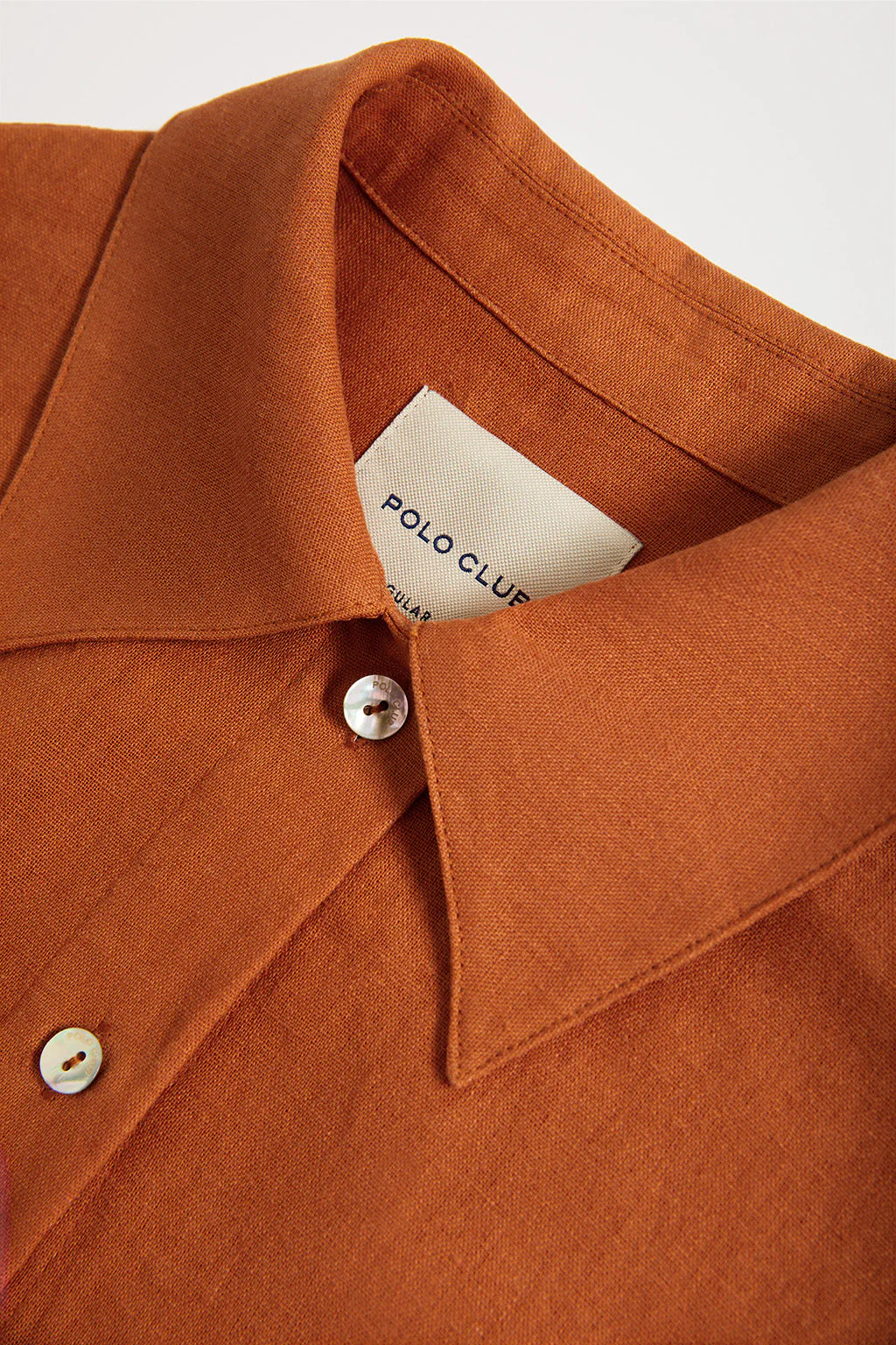 Vestido midi de lino color caldera con detalle bordado - Image 8