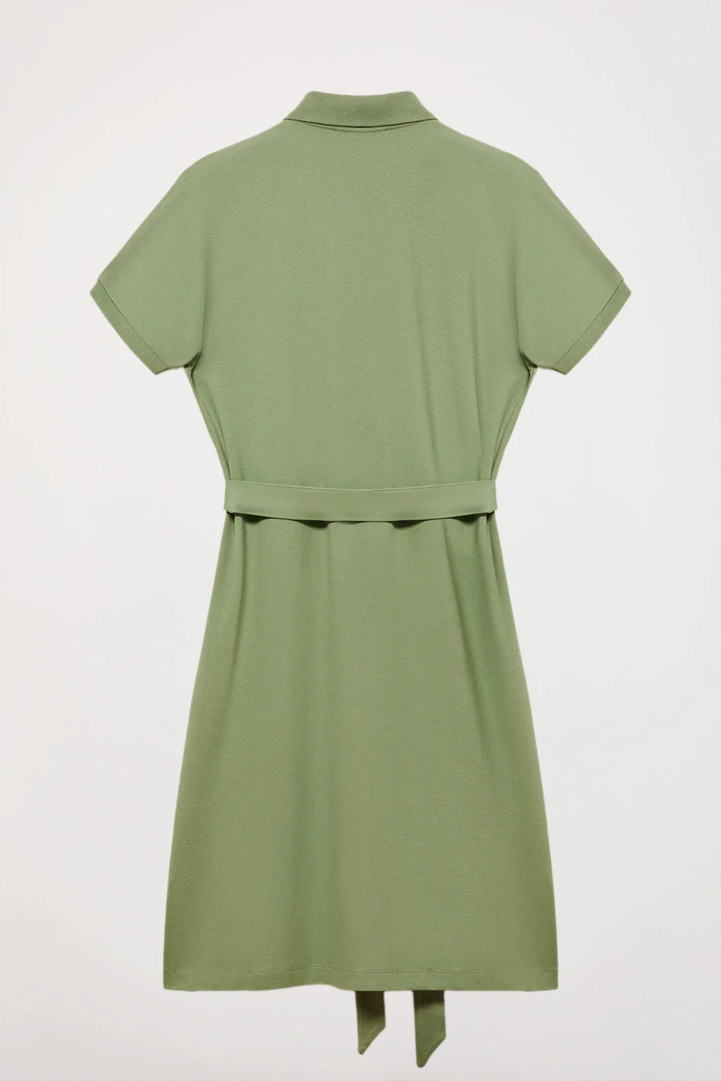 Vestido midi verde con logo bordado al tono - Image 9