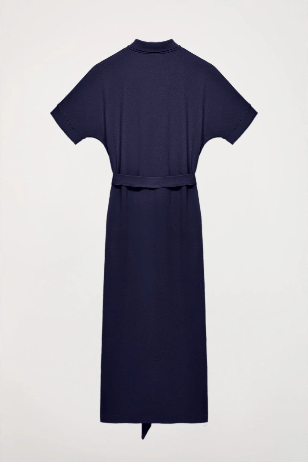 Vestido azul marino con manga dolman y bordado al tono - Image 10