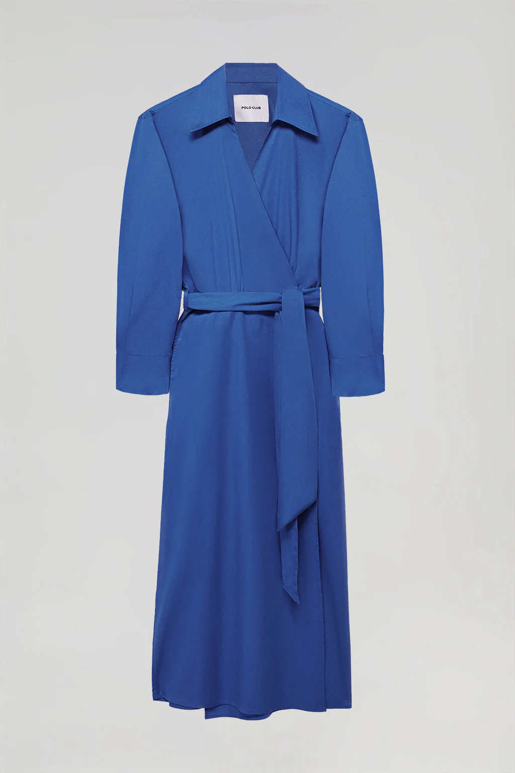 Vestido largo Capri en azul royal con detalle en el cuello - Image 9