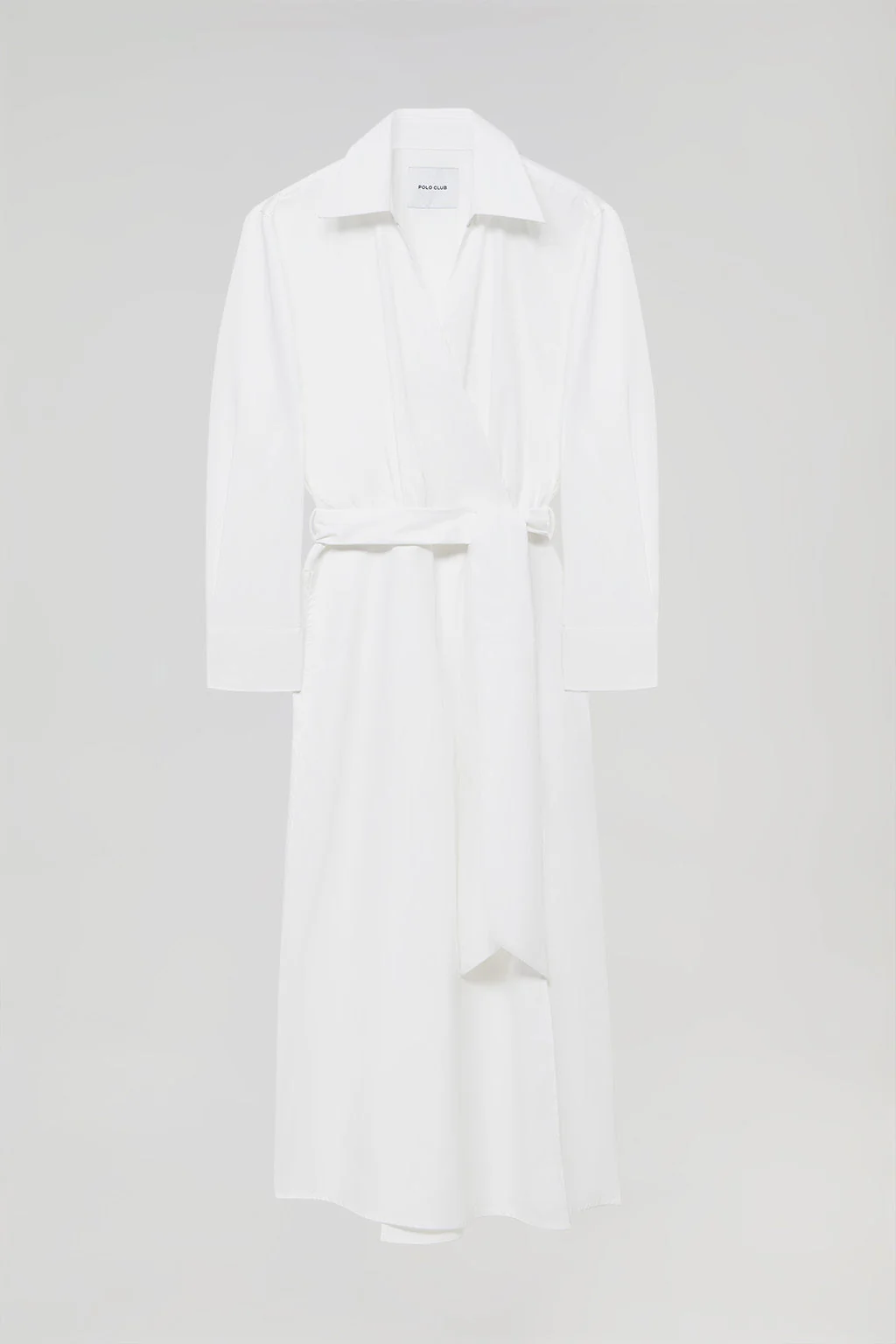 Vestido largo Capri en blanco con detalle en el cuello - Image 12