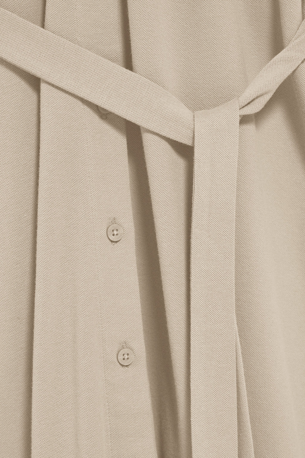 Vestido beige abotonado con bordado PC - Image 8