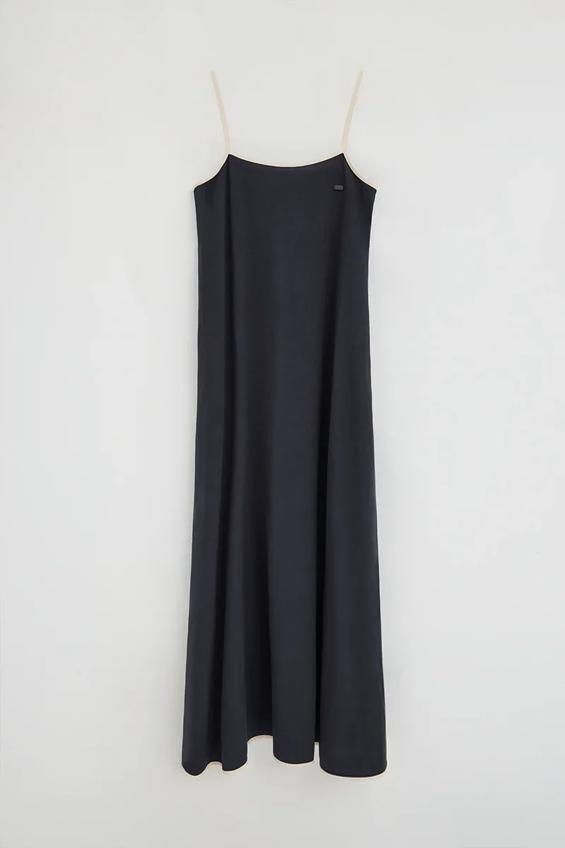 Vestido de tirantes azul marino con corte holgado Polo Club - Image 6