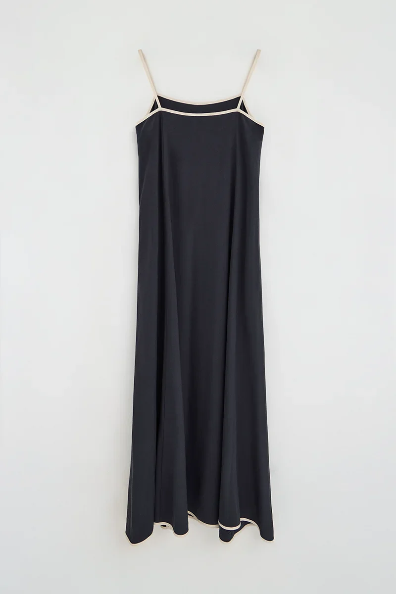 Vestido de tirantes azul marino con corte holgado Polo Club - Image 8
