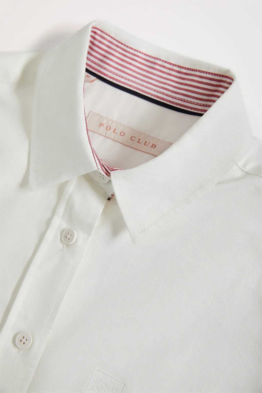 Vestido camisero blanco de manga larga con detalle bordado - Image 11