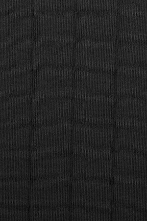 Vestido negro largo y acanalado con monograma bordado - Image 9