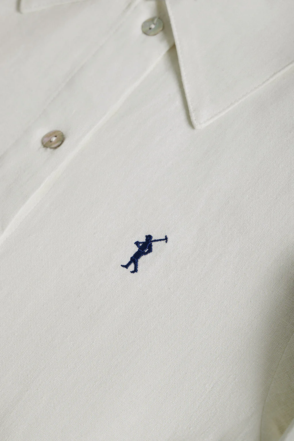 Vestido midi de lino blanco con detalle bordado Rigby Go - Image 9