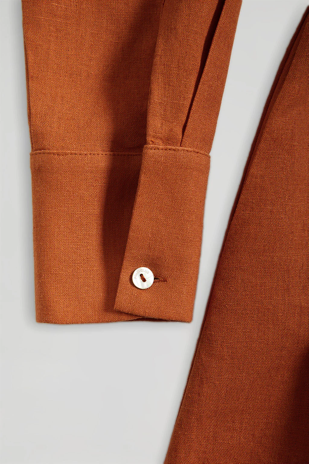 Vestido midi de lino color caldera con detalle bordado Rigby Go - Image 10