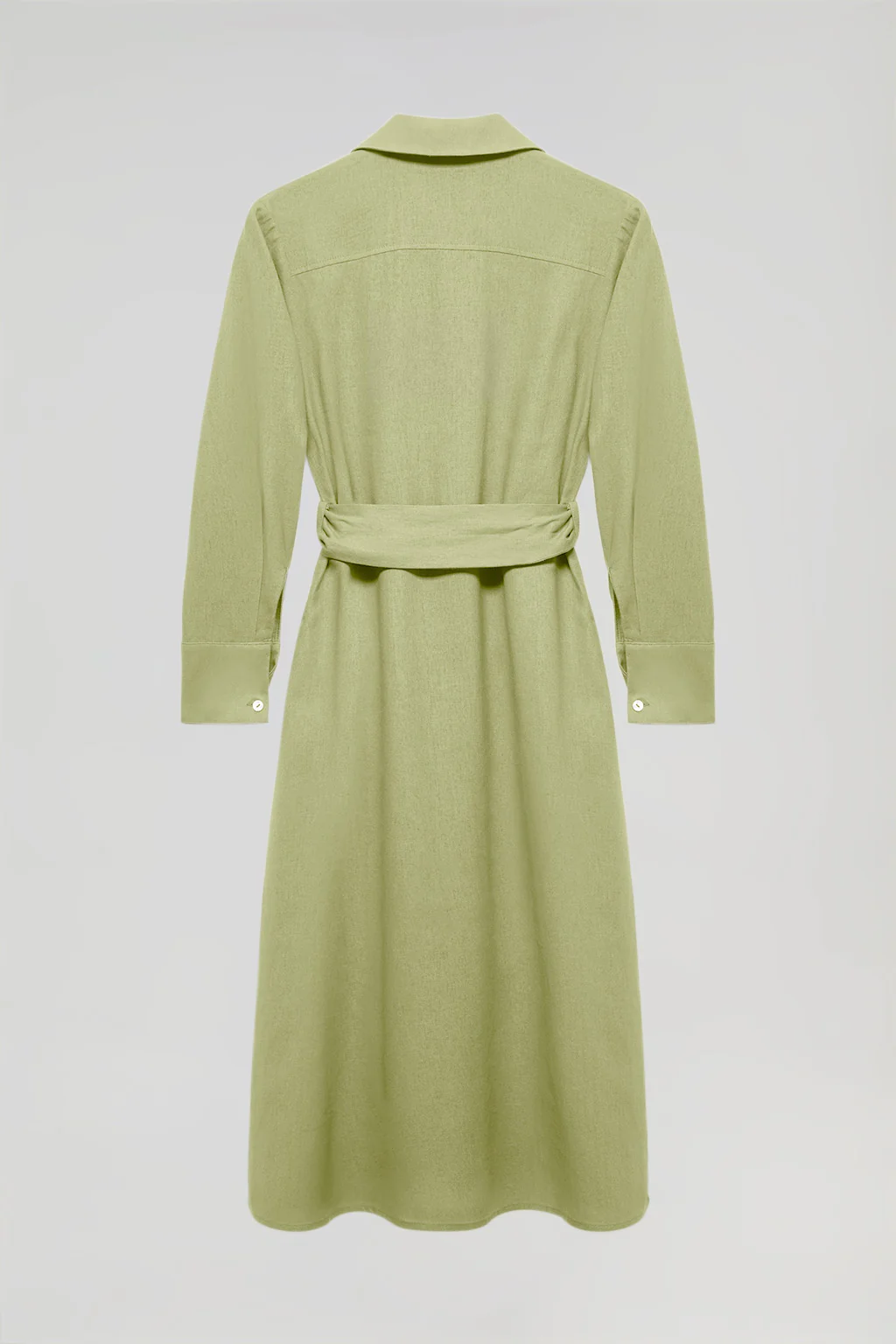 Vestido midi de lino verde con detalle bordado Rigby Go - Image 10