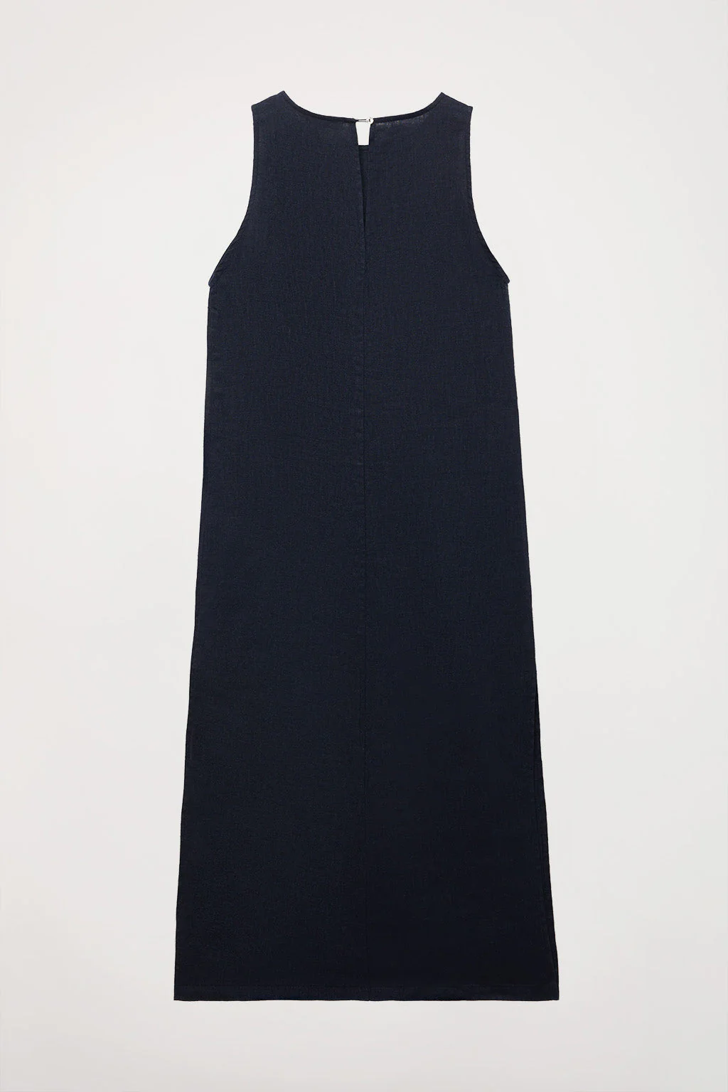 Vestido de lino azul marino sin mangas con logo Rigby Go - Image 8