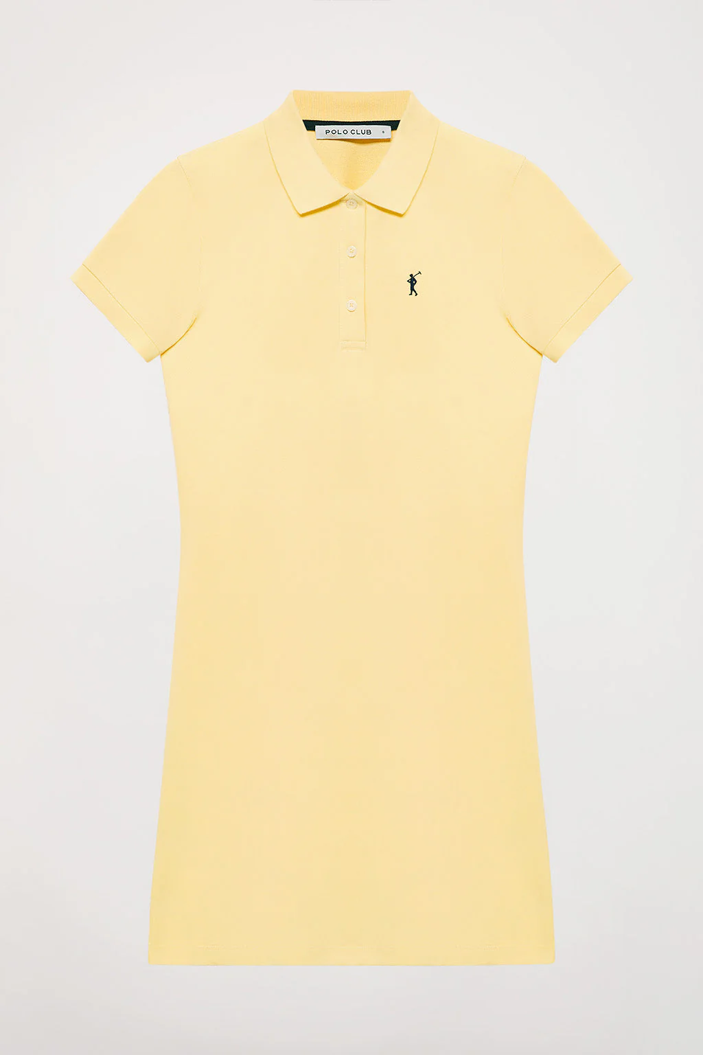 Vestido polero manga corta amarillo con bordado Rigby Go - Image 10