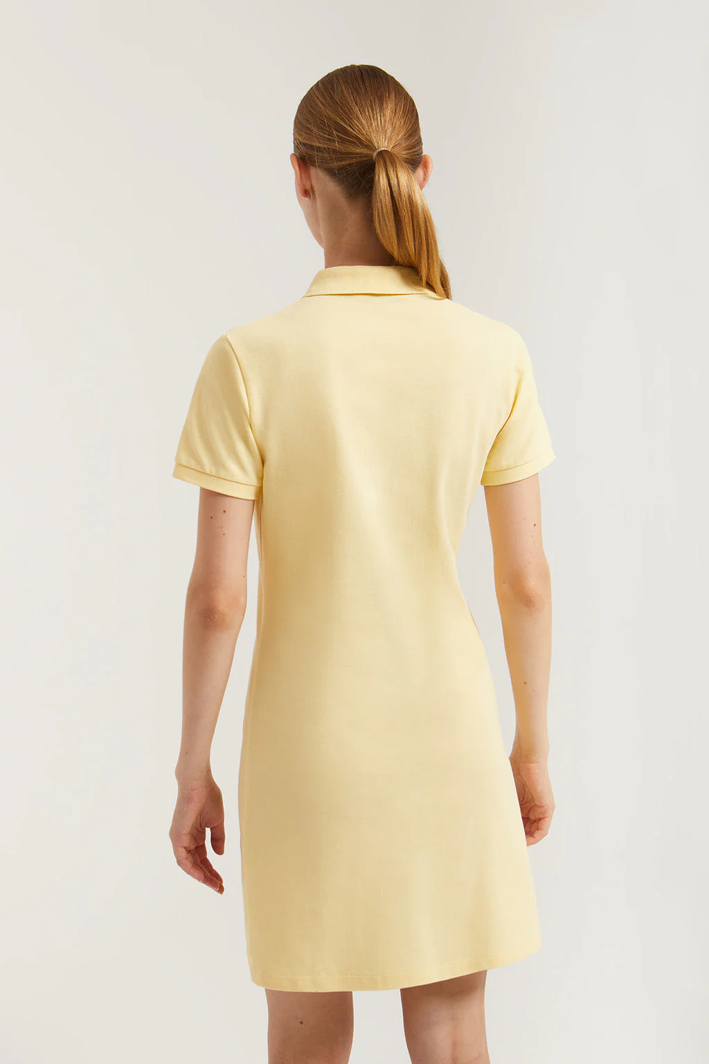 Vestido polero manga corta amarillo con bordado Rigby Go - Image 5