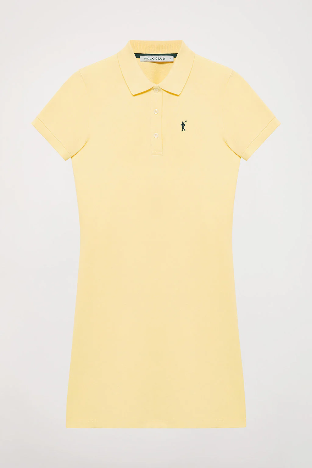 Vestido polero manga corta amarillo con bordado Rigby Go - Image 6