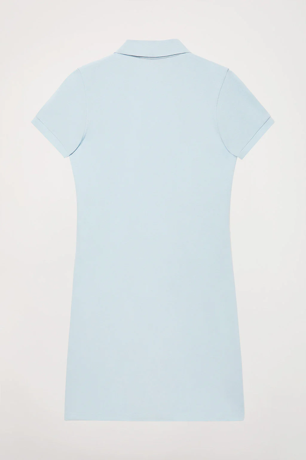 Vestido polero manga corta azul celeste con bordado Rigby Go - Image 9