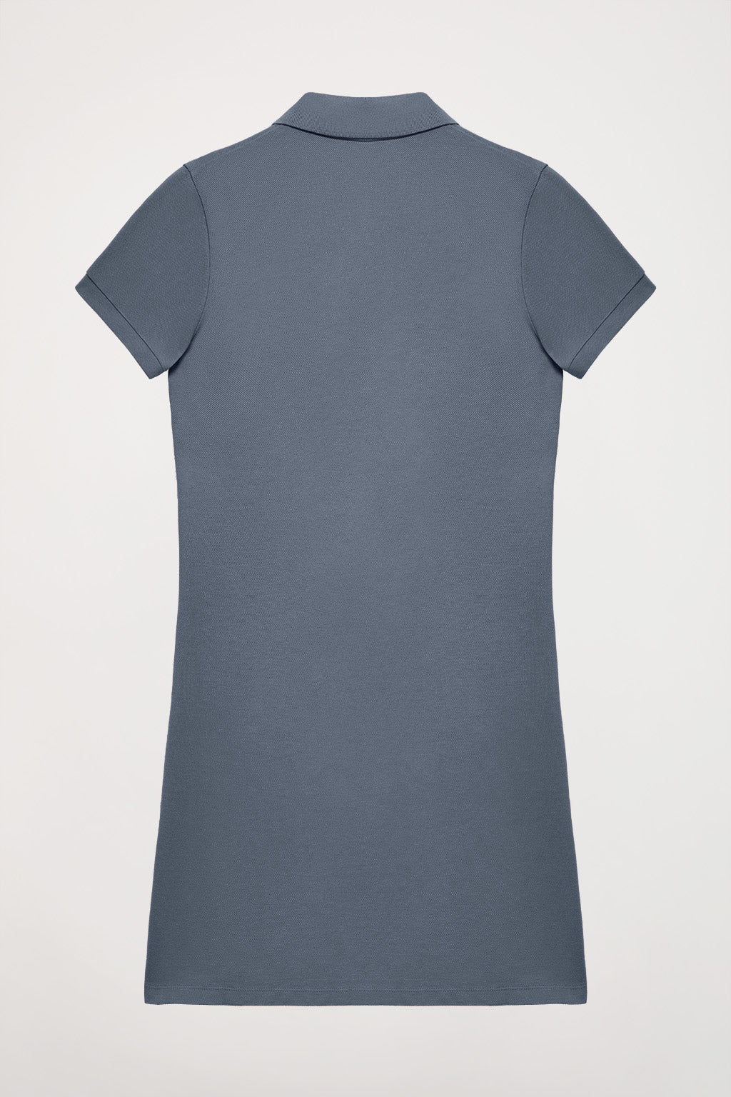 Vestido polero manga corta azul denim con bordado Rigby Go - Image 9