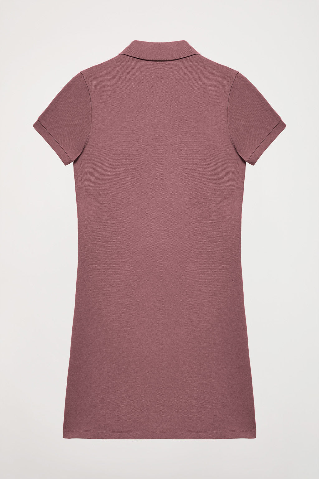 Vestido polero manga corta taupe con bordado Rigby Go - Image 9
