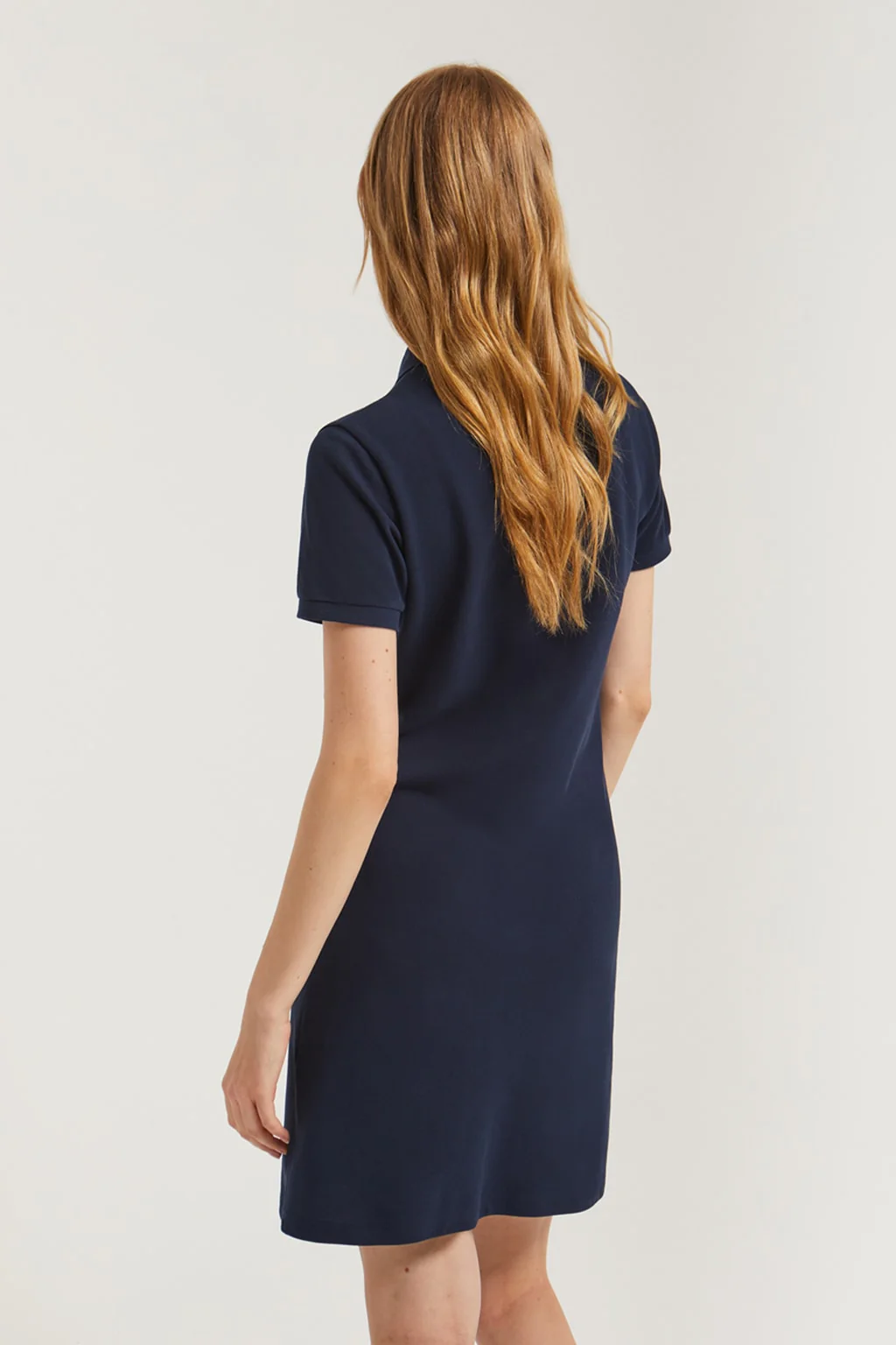 Vestido polero manga corta azul marino con bordado Rigby Go - Image 6