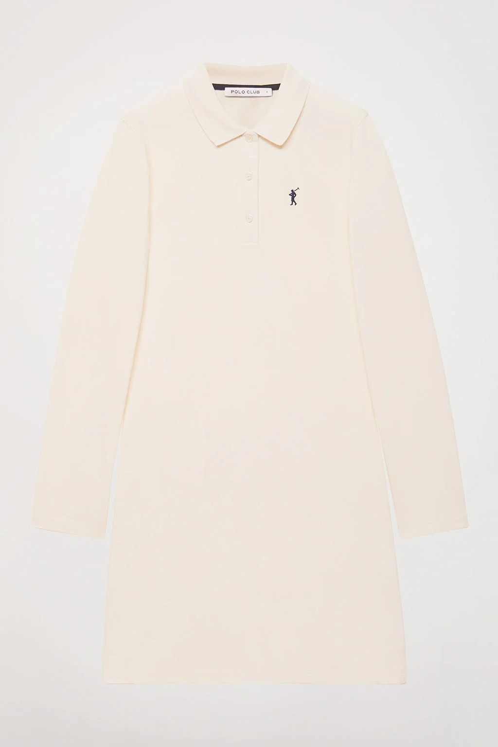 Vestido polero piqué beige con bordado Rigby Go - Image 6