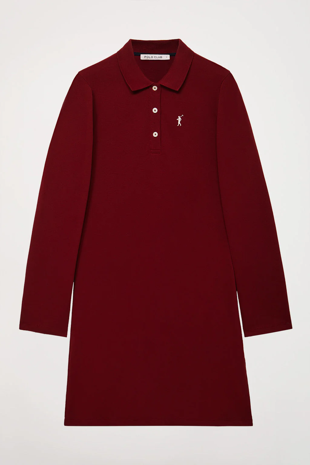 Vestido polero piqué granate con bordado Rigby Go - Image 6