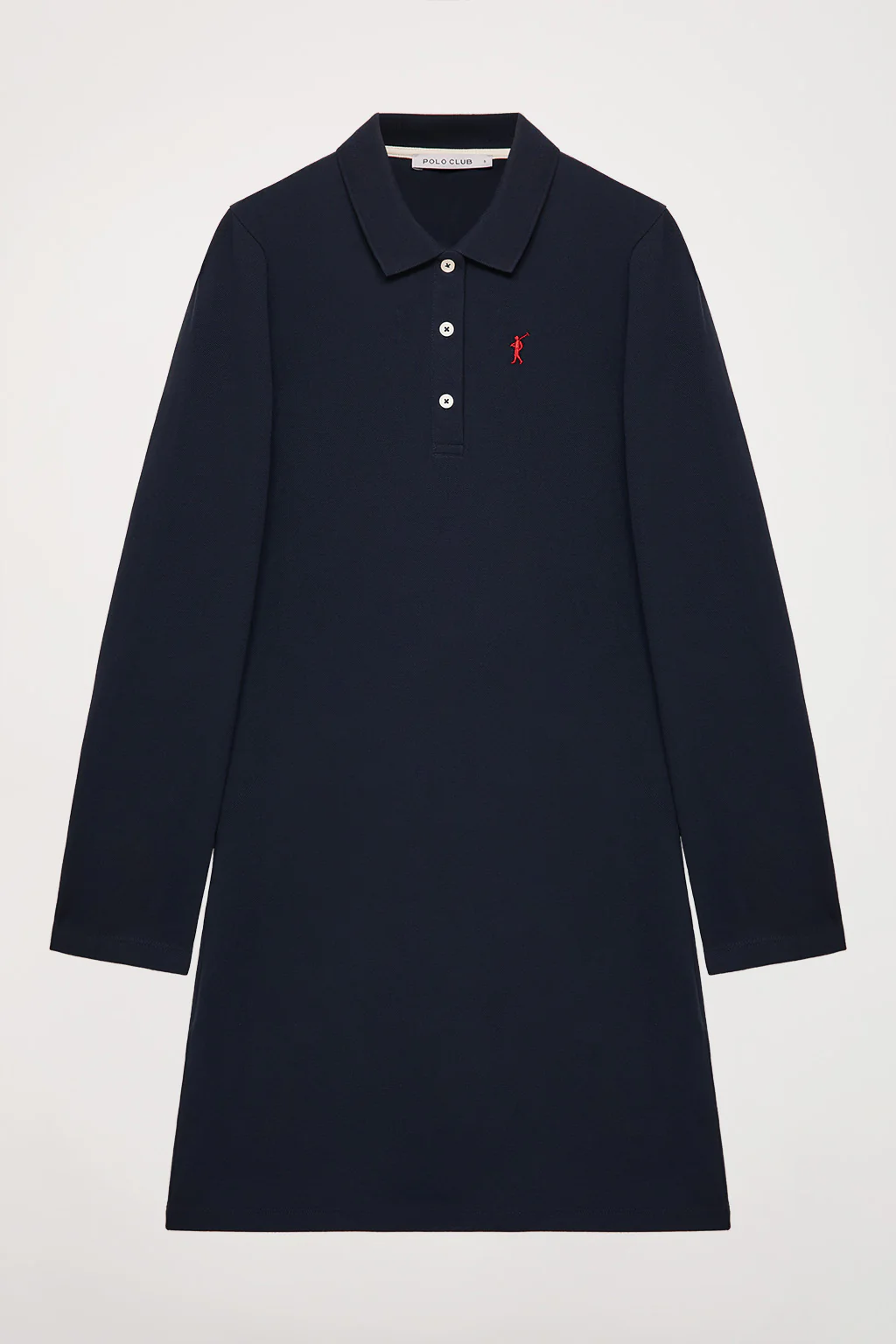 Vestido polero piqué azul marino con bordado Rigby Go - Image 6