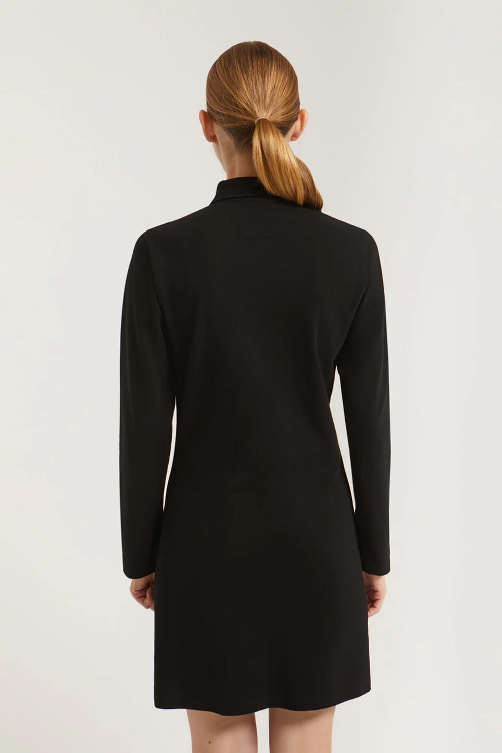 Vestido polero piqué negro con bordado Rigby Go - Image 5