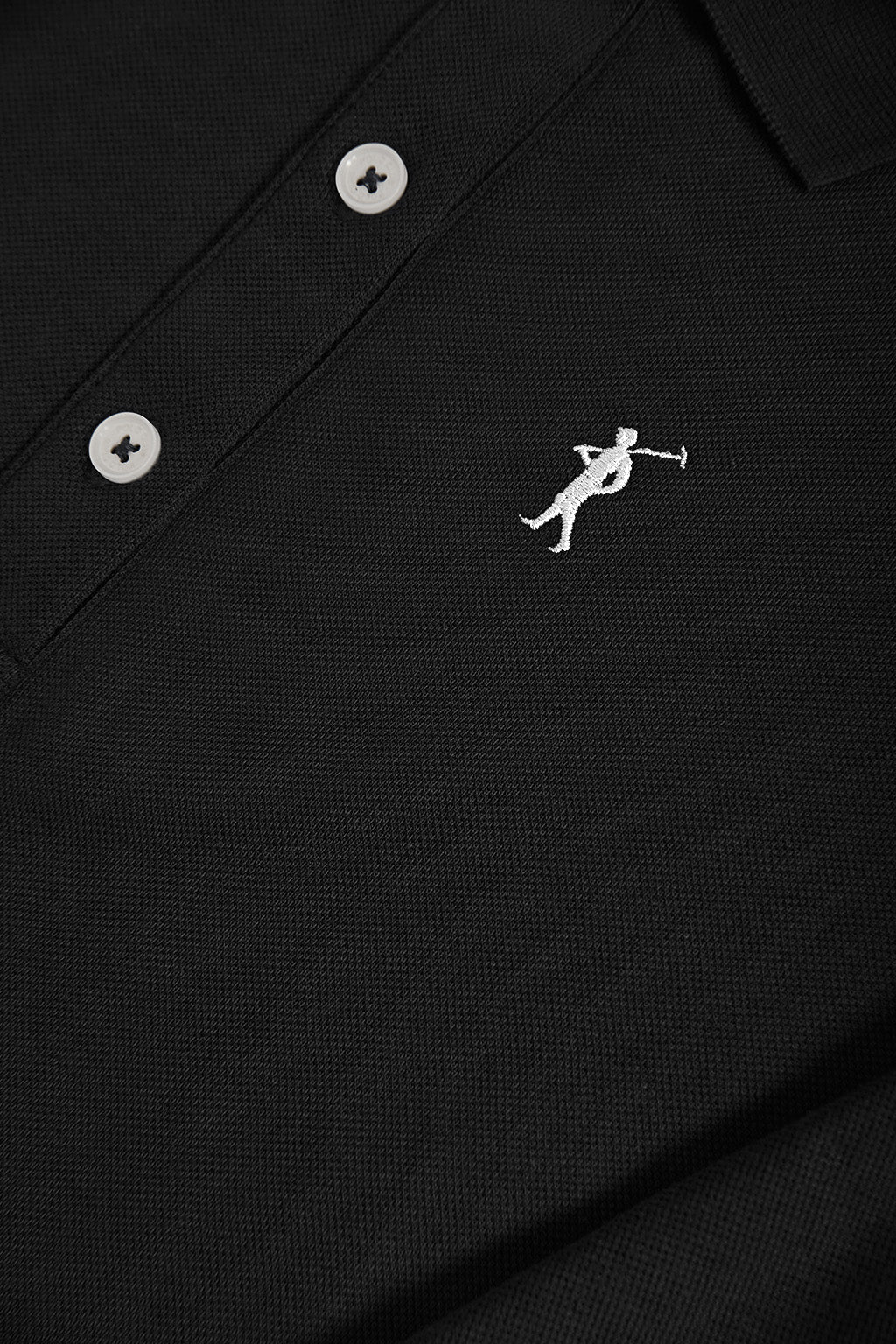 Vestido polero piqué negro con bordado Rigby Go - Image 8