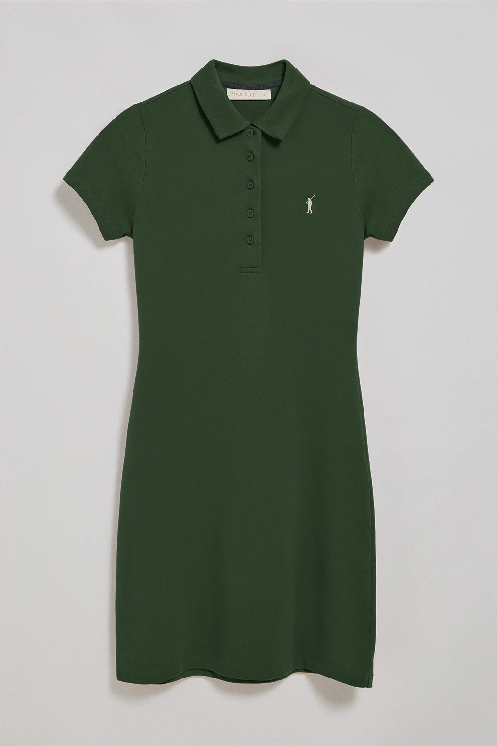 Vestido polero verde botella con logo Rigby Go - Image 5