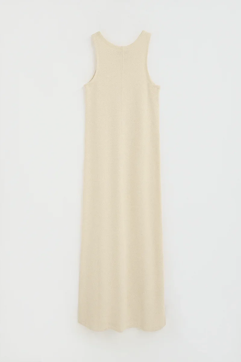 Vestido color crema de punto rustico con logo Polo Club - Image 8