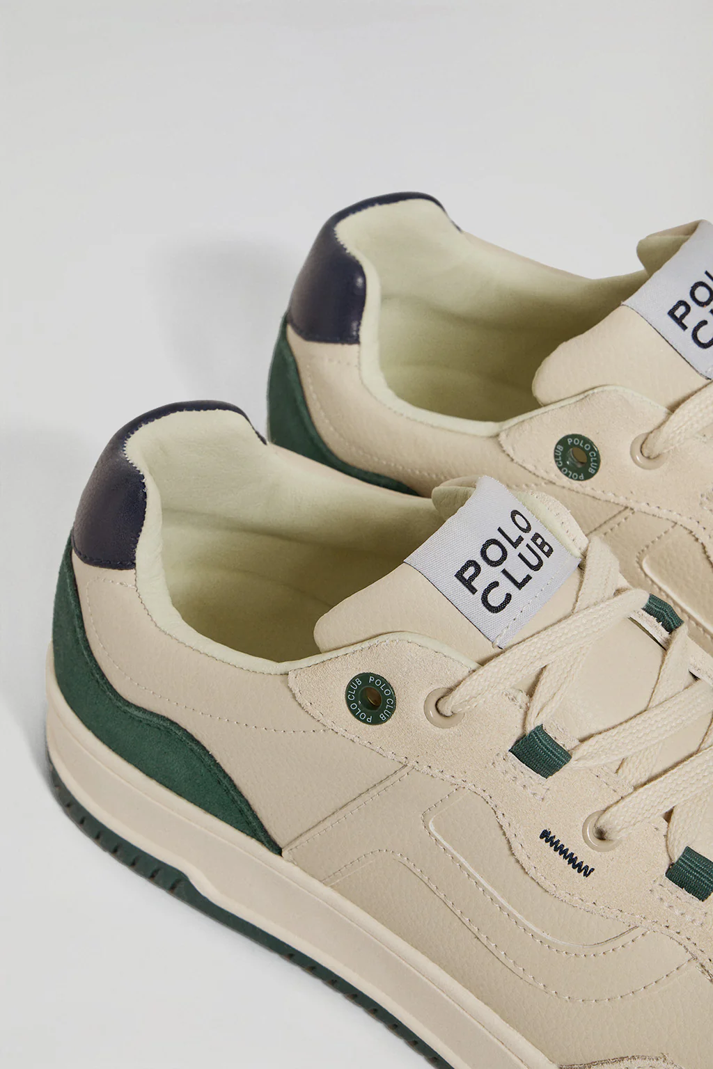 Zapatilla casual Cornell de piel sintética verde para hombre con detalles en contraste Polo Club - Image 3