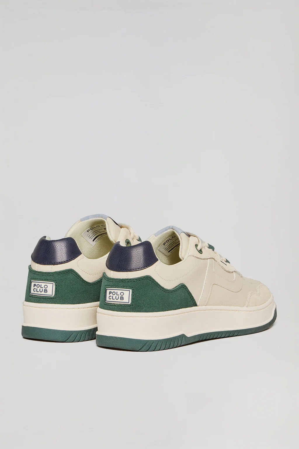 Zapatilla casual Cornell de piel sintética verde para hombre con detalles en contraste Polo Club - Image 4