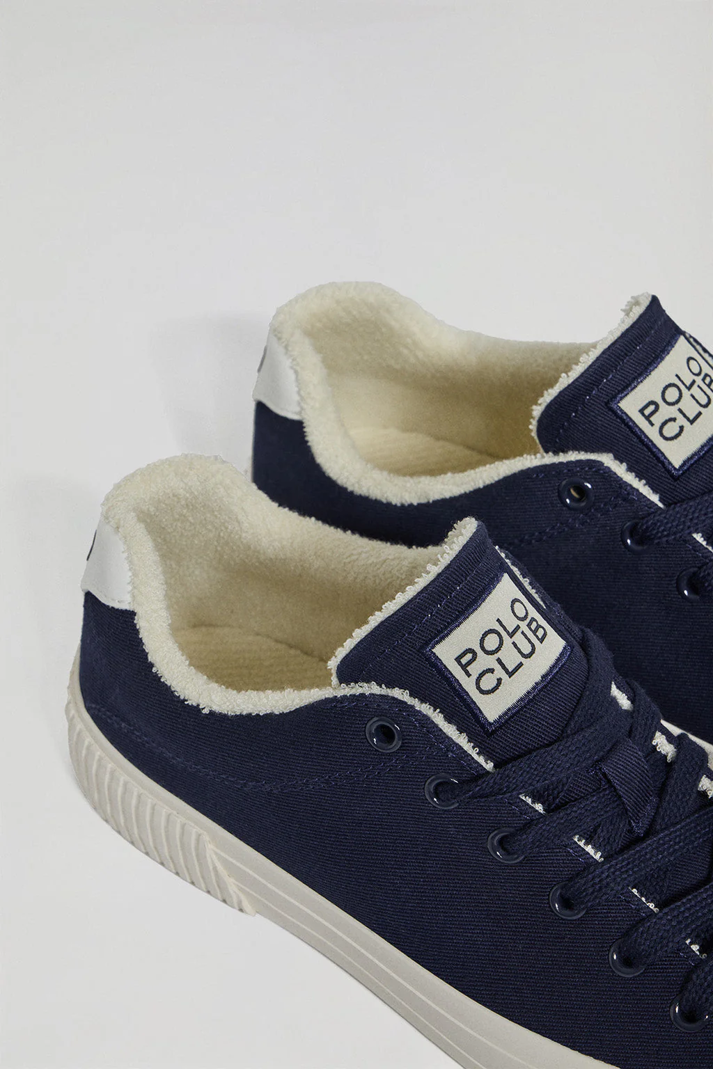 Zapatilla Habana de lona azul marino para mujer con detalles Polo Club - Image 3