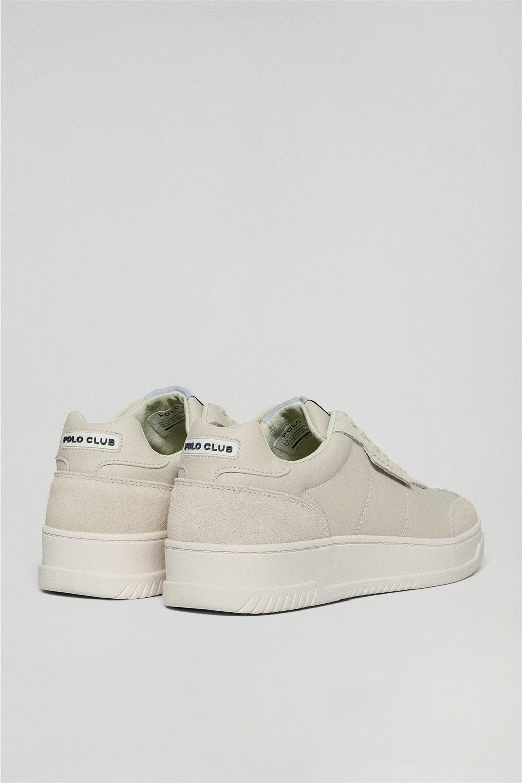 Zapatila casual Milton de piel sintética beige para hombre con detalles al tono Polo Club - Image 4