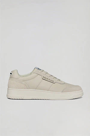 Zapatila casual Milton de piel sintética beige para hombre con detalles al tono Polo Club - Image 6